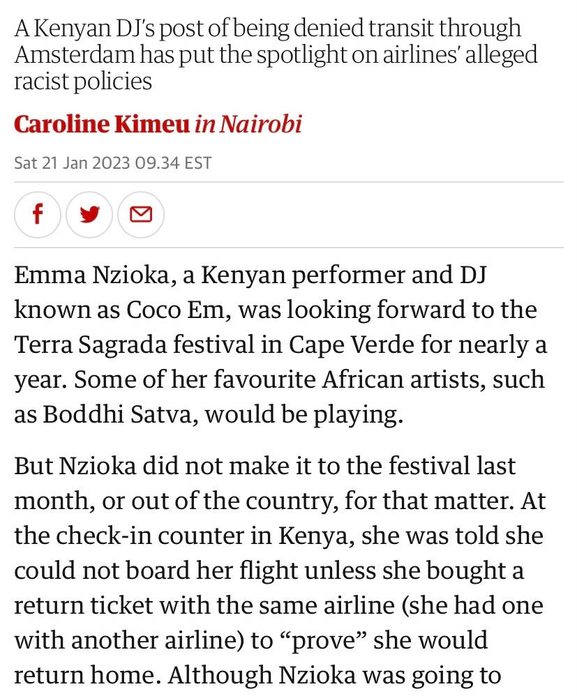coco_em's tweet image. Hi everyone :) 
A lot to say so will summarize:
-Thank you Caroline Kimeu from @guardian for reaching out and writing this piece
- I am in a priviledged position to be able to travel for my work. Even being Kenyan in the region helps with certain documentation.