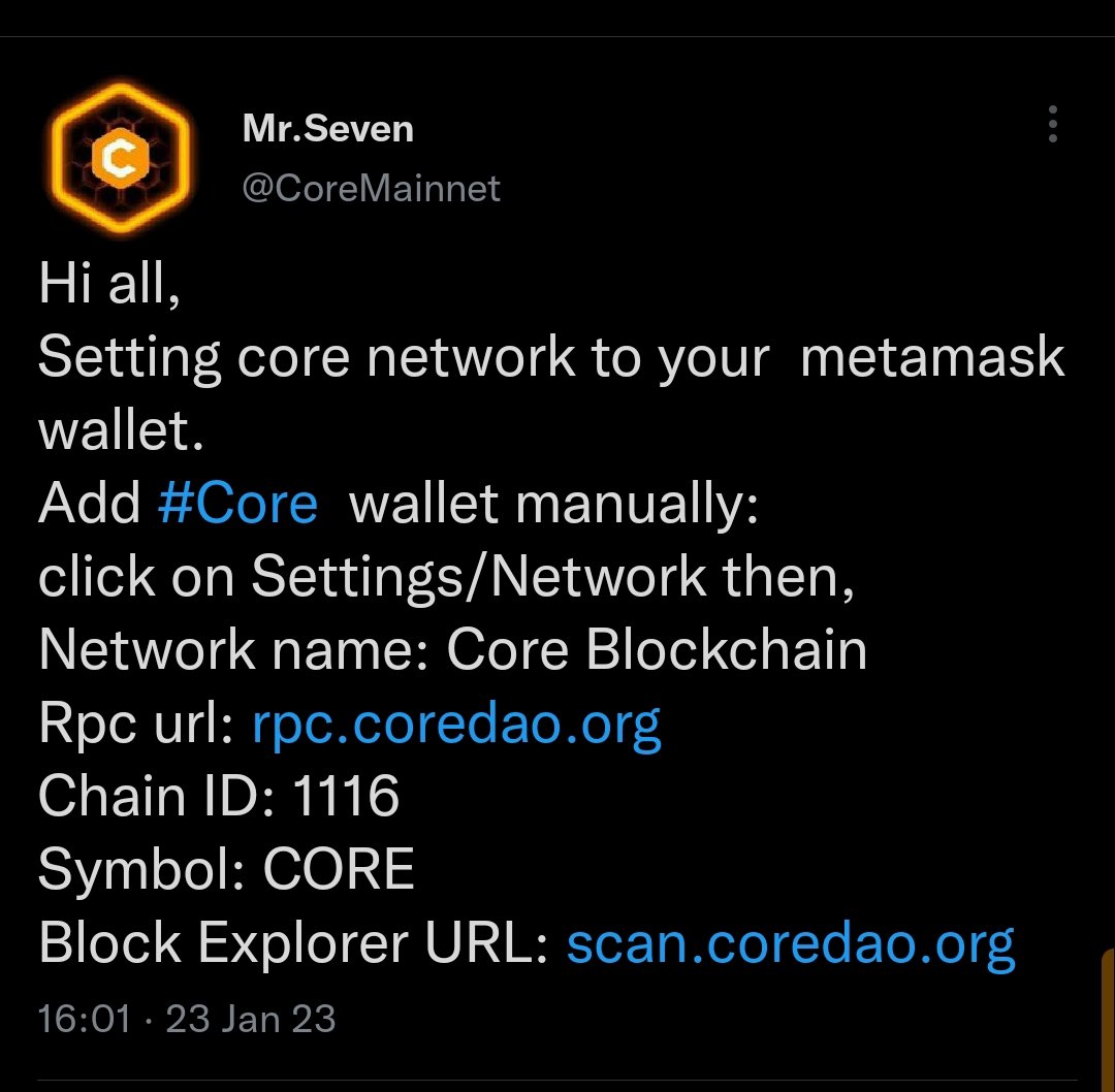 Imago_Dei_3's tweet photo. #CoreMainnet https://t.co/bGnfmfLcqn