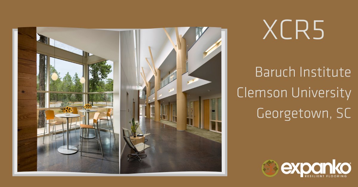 Expanko_Cork's tweet photo. Seen here in Clemson University, XCR5 is extremely durable and naturally resilient, as well as acoustically quiet and fire and slip resistant. Click here to learn more: https://t.co/VOZiXMlQqf  

#commercialflooring #education #university https://t.co/yYJ1NAYq9J