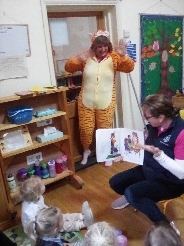 RipeNursery's tweet photo. Better make some more sandwiches, look who has come to tea! #welovestories #youngreaders https://t.co/Xy9dZSm6zO