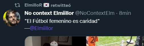 NoContextElm's tweet photo. @Elmiillor Y encima le da Retweet, este tio se cree que los problemas de las mujeres son un juego? Una excusa para conseguir visitillas en su stream pocho? https://t.co/Pkn4FLGb9Z