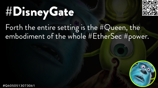 ForTrent's tweet photo. @quinnmichaels Forth the entire setting is the #Queen, the embodiment of the whole #EtherSec #power. 👾 #MonstersInc #DisneyGate #TimePhoneHack #Anonymous #EtherSec #DarkSec #OpEPOCH #OpRomanov #OpRussia #Q6518197318852 https://t.co/a6VcGPwaiO