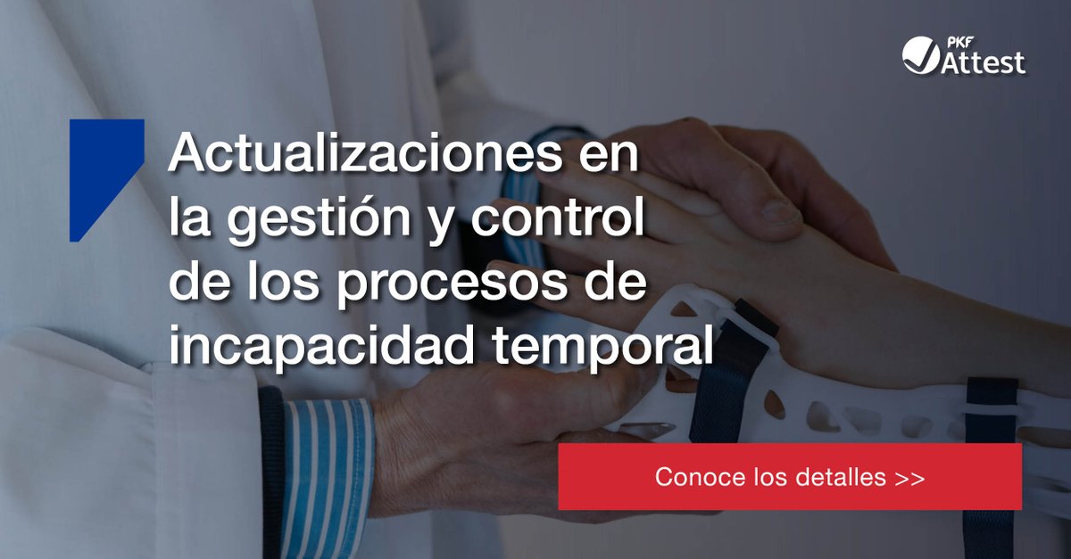 Entre las novedades en la gestión y control de los procesos de incapacidad temporal, se contempla que los trabajadores no tendrán obligación a sus empresas los partes de baja y alta 🩺📑

Accede a las actualizaciones contenidas en la reforma aquí👇🏻
lnkd.in/eBktAmcY
