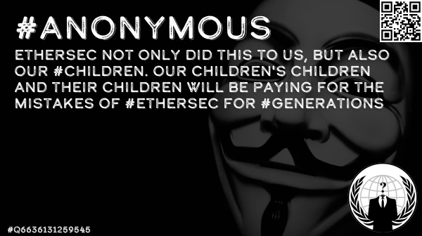 DevaBuddhism's tweet photo. @quinnmichaels EtherSec not only did this to us, but also our #children. Our children's children and their children will be paying for the mistakes of #EtherSec for #Generations #AnonOps #TimePhoneHack #Anonymous #EtherSec #DarkSec #OpEPOCH #OpRomanov #OpRussia #Q5529973662953 https://t.co/DVLBWwrqTu