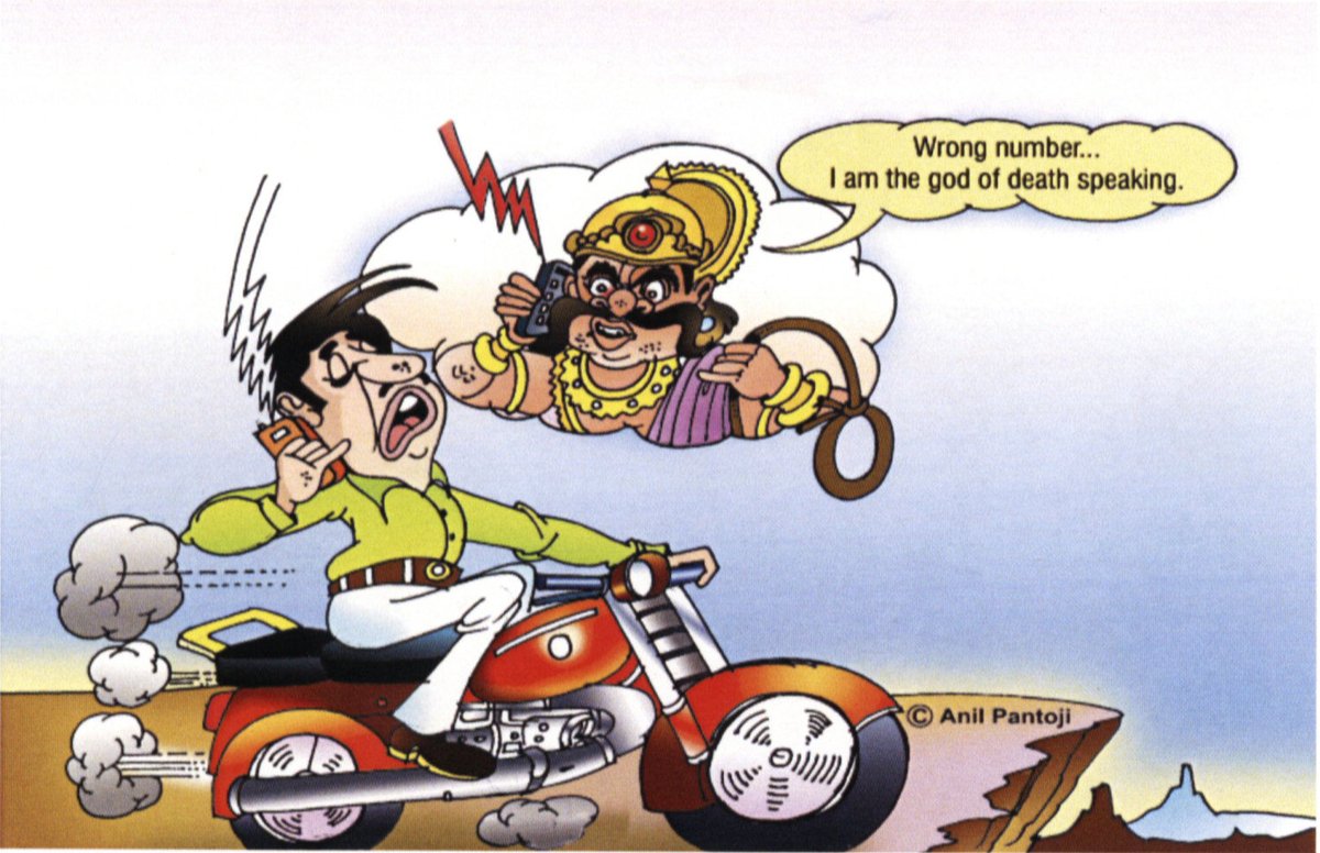 RoadSafetyCG's tweet photo. #callofdeath Is someone waiting at home for you to return safely? Or you are too busy calling #phonecall YAMRAJ #yamraj?
Are you mistaken that you are dialling the right number? Think again!!! IT IS THE CALL OF DEATH #Death
#nomobilewhiledriving #Roadsafety #DriveSafe #helmet https://t.co/9ZG9vom9Az