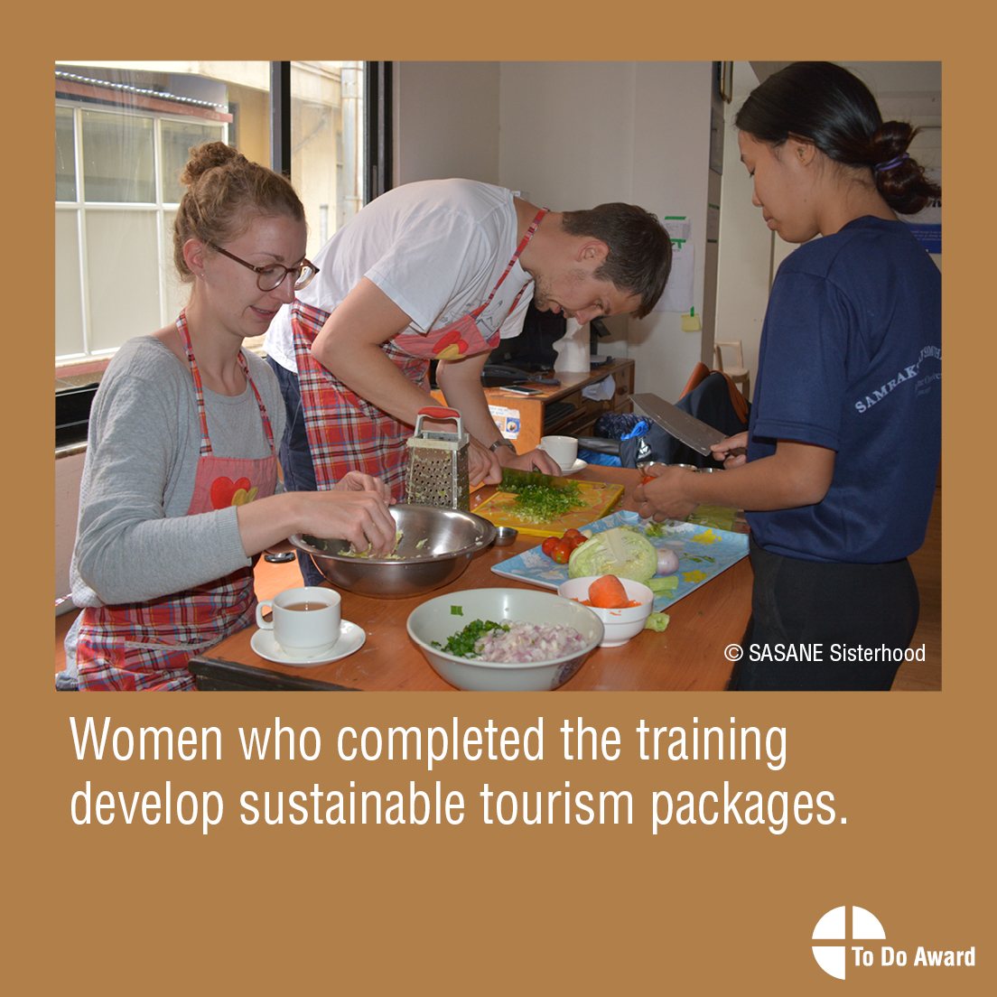StkTourismus's tweet photo. Congrats to SASANE! Our TODO Award Human Rights in Tourism goes to Nepal. The NGO based in Kathmandu has convinced with their successful concept of empowerment of local women from underprivileged groups.
#sasane #todoaward #ITBBerlin #supportlocals #socialresponsibletrave #Winner https://t.co/zsMVAjwwiY