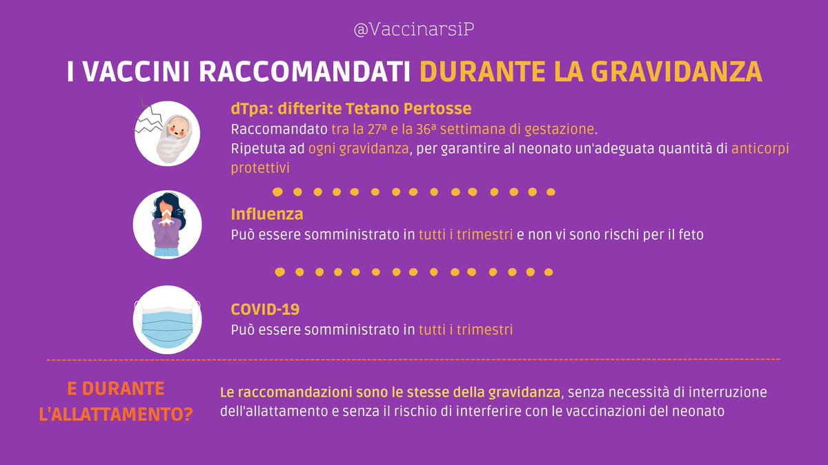 VaccinarsiP's tweet photo. Se hai in previsione una #gravidanza o sei già #incinta è importante informarsi su quali siano i vaccini consigliati. Scorri l’infografica e visita https://t.co/oa7HZnjxGu!
Grazie al sostegno di @CSP_live 
@SItI_Nazionale @vaccinarsiti @IgieneUnito https://t.co/vwgsYK45pw