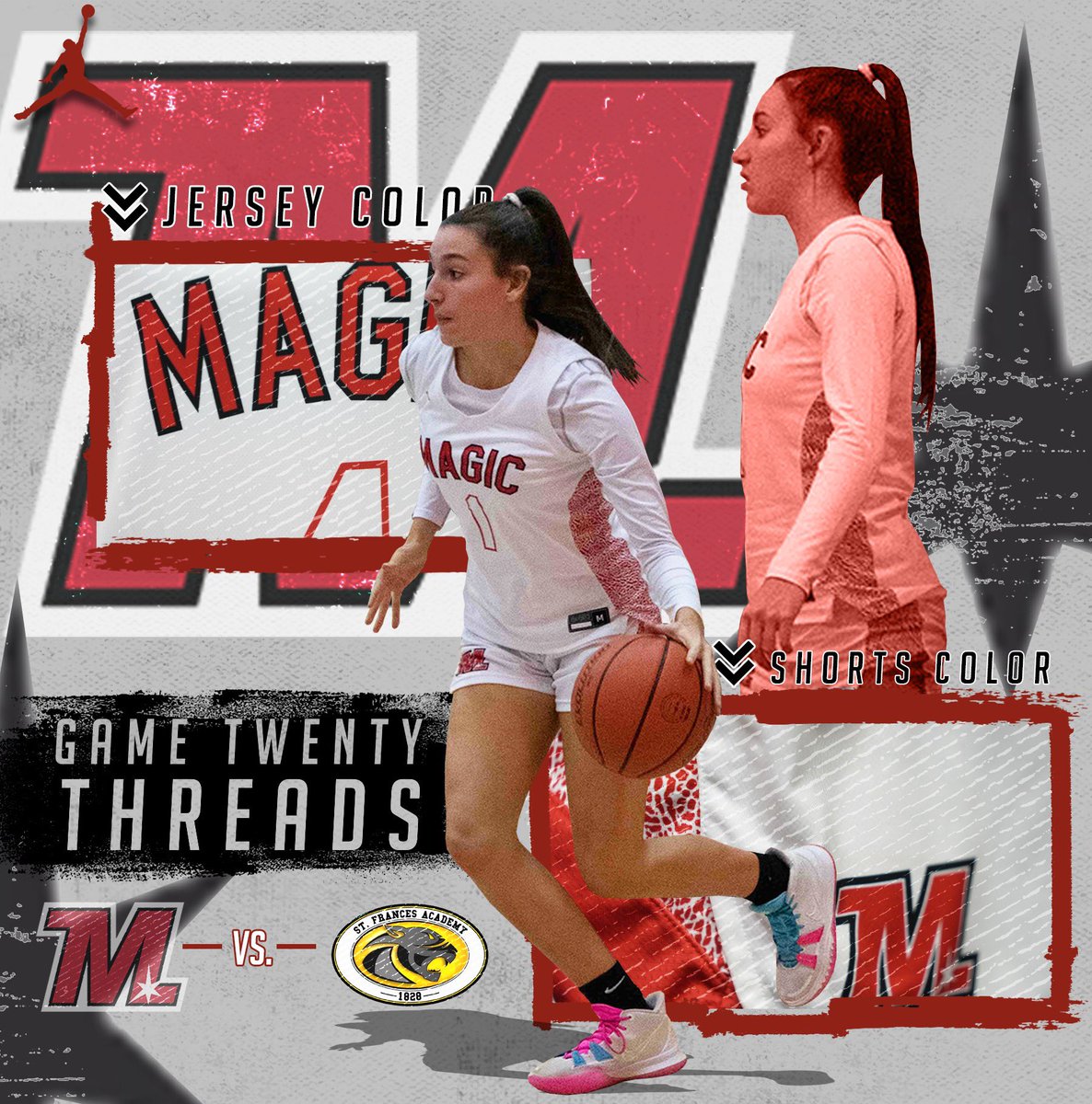 MagicAthletics's tweet photo. #9 Mercy hosts #2 St. Francis this evening at 5:30 PM on Marion Court!  Come out and support our girls as we kick off spirit week for The Classic on Friday night at the SECU Arena!
.
Threads: 🥶🥶🥶 https://t.co/X1den6baIq