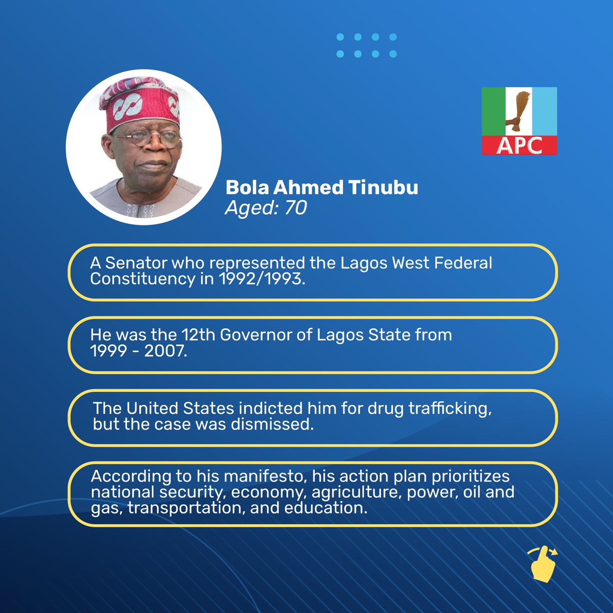 ymonitorng's tweet photo. How well do you know about the top candidates and the electoral process for 2023 polls?
Here are some important information you should know about the election
#YMonitor
#YMonitorSpotlight
#MyVoteMyVoice https://t.co/gAO2dIscKJ
