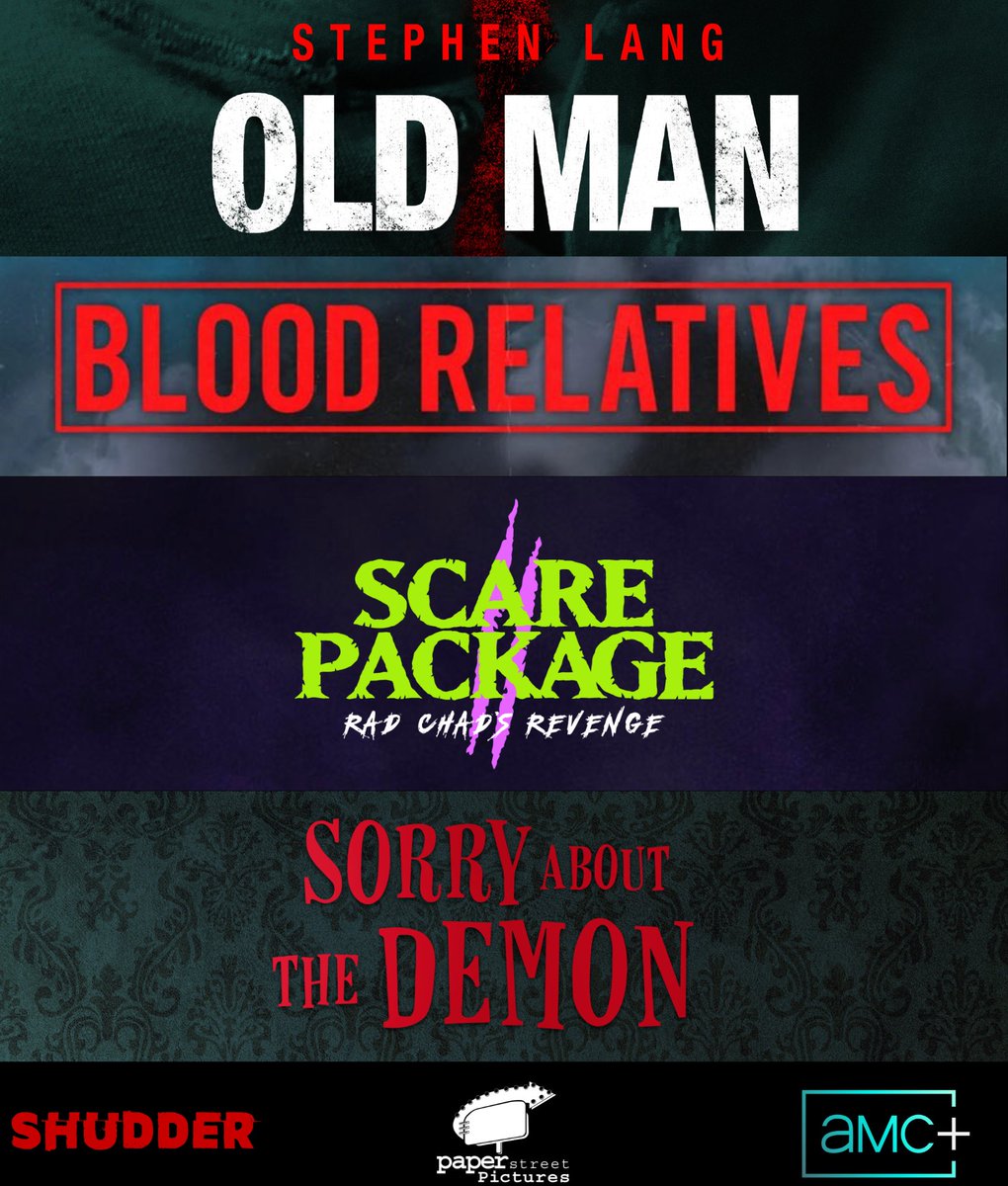 AaronBKoontz's tweet image. To those who said I was nuts to leave my 'safe' career to try &amp;amp; make a movie, well... we not only made 'a movie' we just released 4 films in the last 4 months:

Oct- OLD MAN 
Nov- BLOOD RELATIVES
Dec- SCARE PACKAGE II 
Jan- SORRY ABOUT THE DEMON 

All now on @Shudder &amp;amp; @AMCPlus🖤