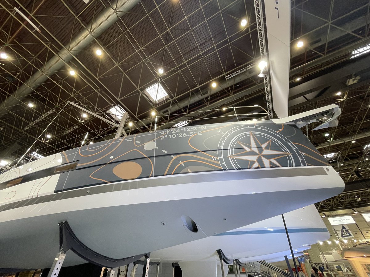 Legendary designer #PhilippeBriand introduces the new #JeanneauYachts 55 with its podlike deck saloon. “This boat is a villa on the beach,” he says. #bootdüsseldorf #boot2023