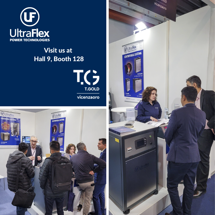 ultraflexpower's tweet photo. ✅ We are showing our new Casting and Melting Systems at #vicencaoro
➡️ Meet us at Hall 9, Booth 128! We'll be here till tomorrow.
#inductioncasting #inductionmelting #inductionheatingequipment #manufacturing #ultraflexpower #casting #melting #inductionheating https://t.co/eoB75i4U2x