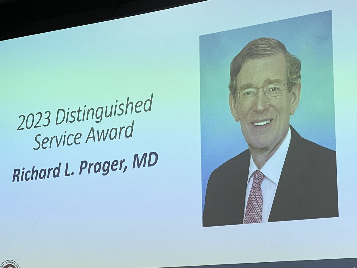 Congratulations Dr. Prager for your Distinguished Service Award from @STS_CTsurgery! #STS2023 @umichCVC