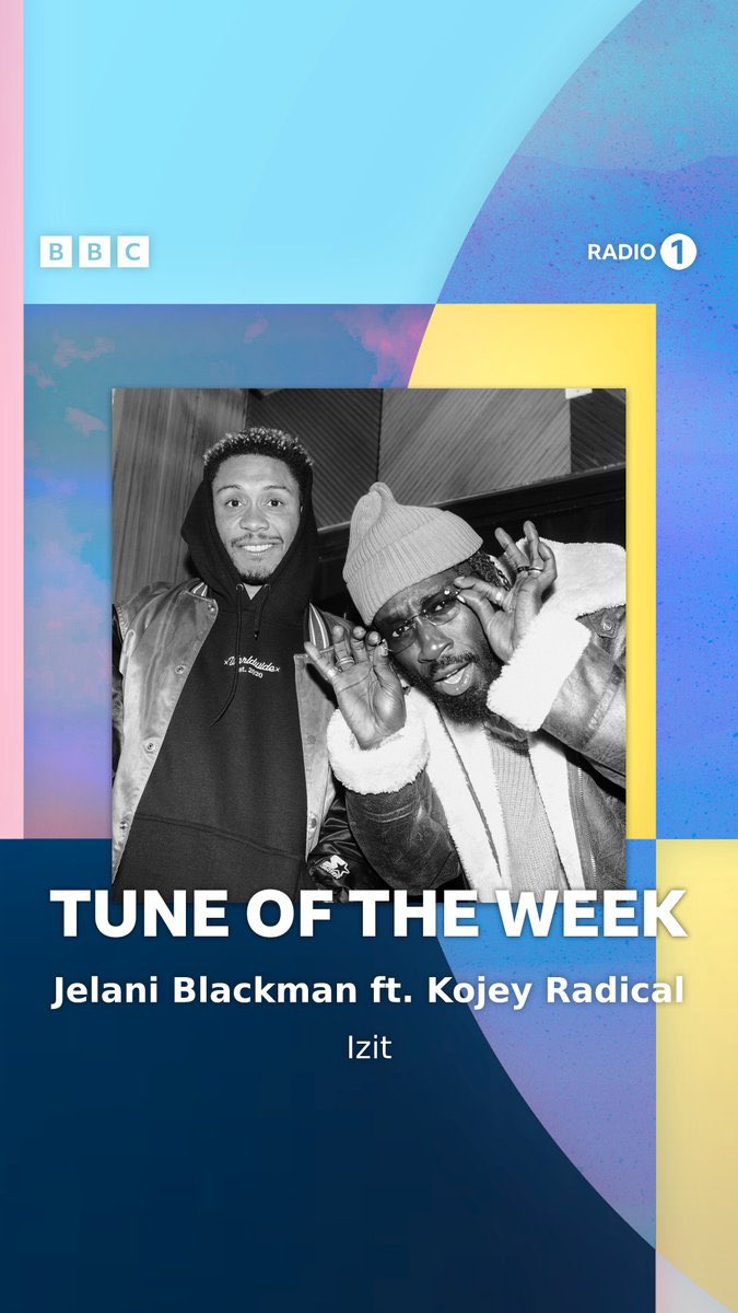Jelani Blackman (@jelani_blackman) on Twitter photo Yoooo ‘Izit’ is tune of the week on radio 1!!! Big big love <a href="/bbcradio1/">BBC Radio 1</a> for the support, means a lot. Lock in every day wana have you all listening, v happy monday ❤️😆 Yoooo ‘Izit’ is tune of the week on radio 1!!! Big big love <a href="/bbcradio1/">BBC Radio 1</a> for the support, means a lot. Lock in every day wana have you all listening, v happy monday ❤️😆