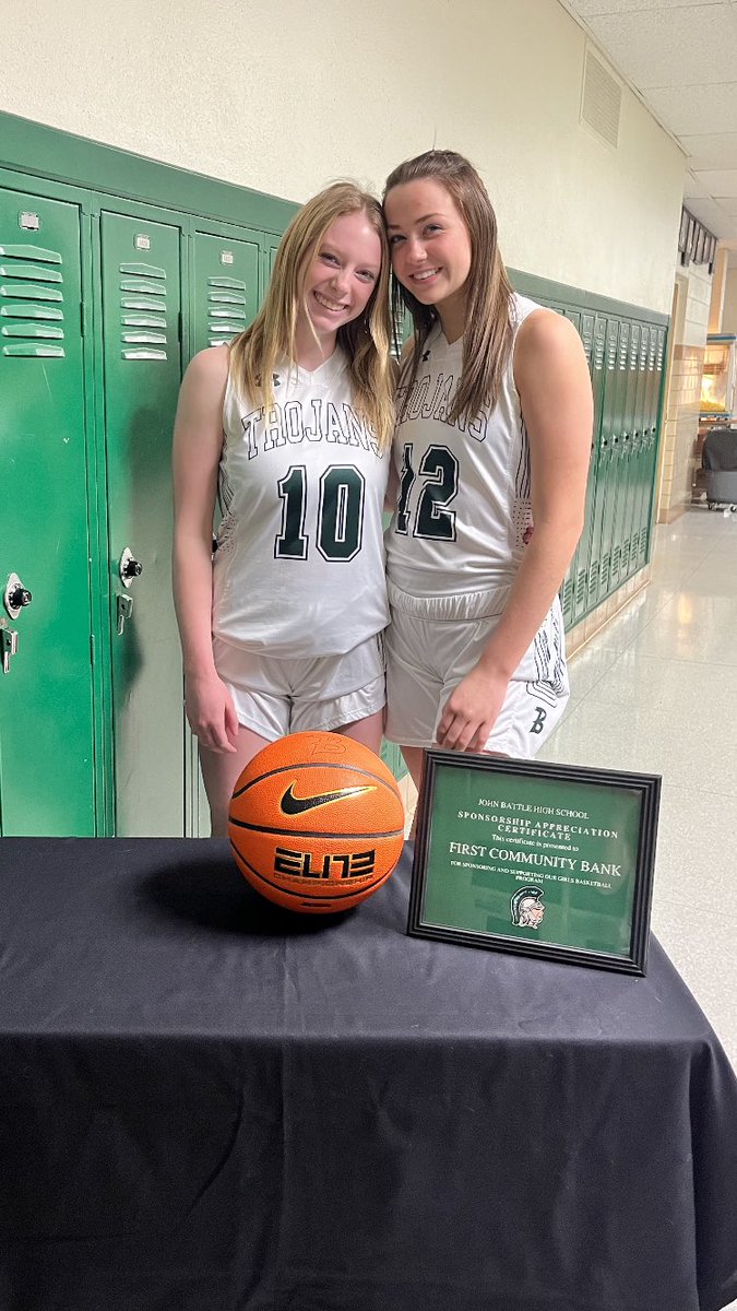 Last week’s game ball was sponsored by First Community Bank. We greatly appreciate your support to our program!