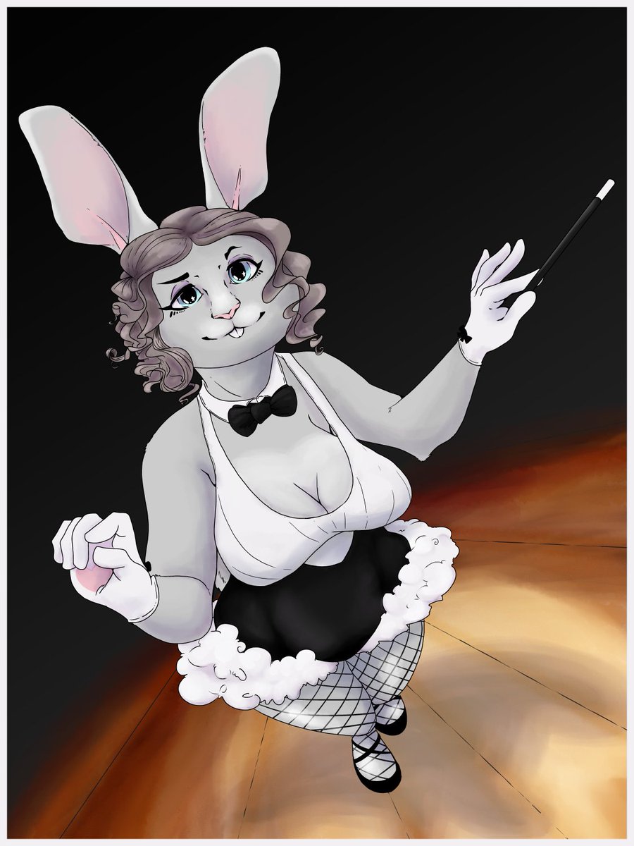orchidbark's tweet photo. Polly's a magician by trade (...now... that she stole her last boss's magic hat). #furry #rabbit https://t.co/4B9DgliUhr