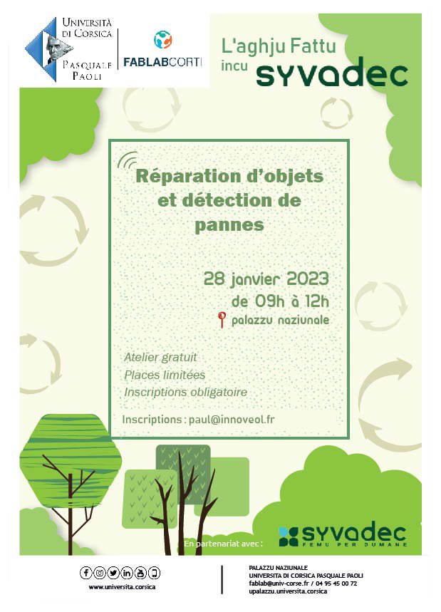 Contre l’obsolescence programmée et pour se débrouiller en bricolage ! A vos réservations ✊