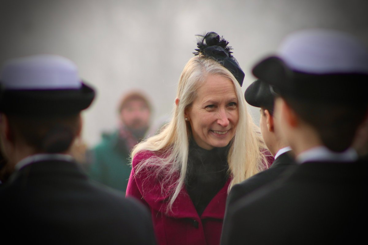 PangCollCDS's tweet photo. We were honoured to meet and have Charlotte Butterworth (nee Drake) inspect Sunday's parade. One of Pangbourne's first female students who has had an inspirational career.We very much look forward to welcoming Charlotte back to speak at one of CDS meetings in the future. https://t.co/1Je1zWCKb9