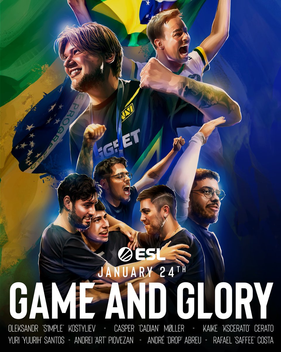 The official movie poster for GAME AND GLORY 👀

We are less than 24 hours away from release!
TOMORROW 5PM CET.
youtu.be/VQH2-3rRXJo
#IEM