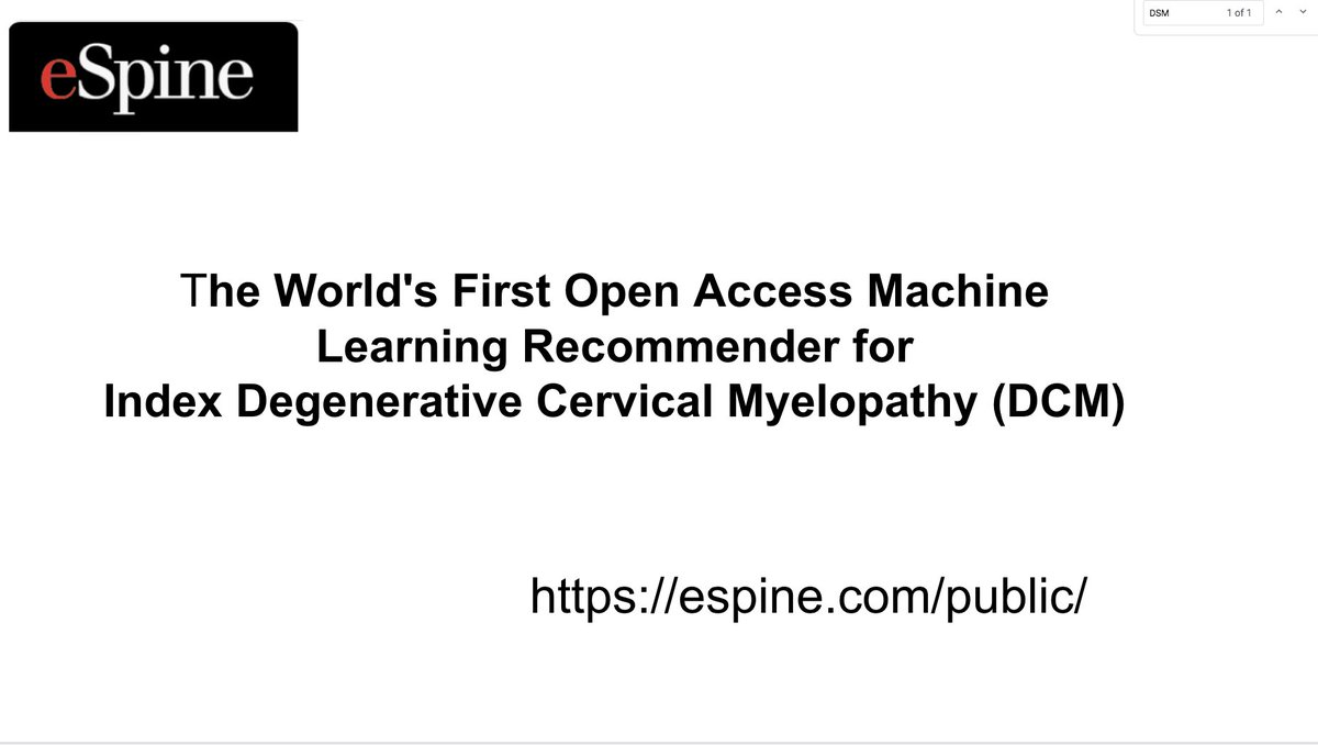 SagittalSpine's tweet photo. An Open Access Machine Learning Recommender for Degenerative Cervical Myelopathy
https://t.co/7BHO7pHWC8 https://t.co/4nNoft09L1