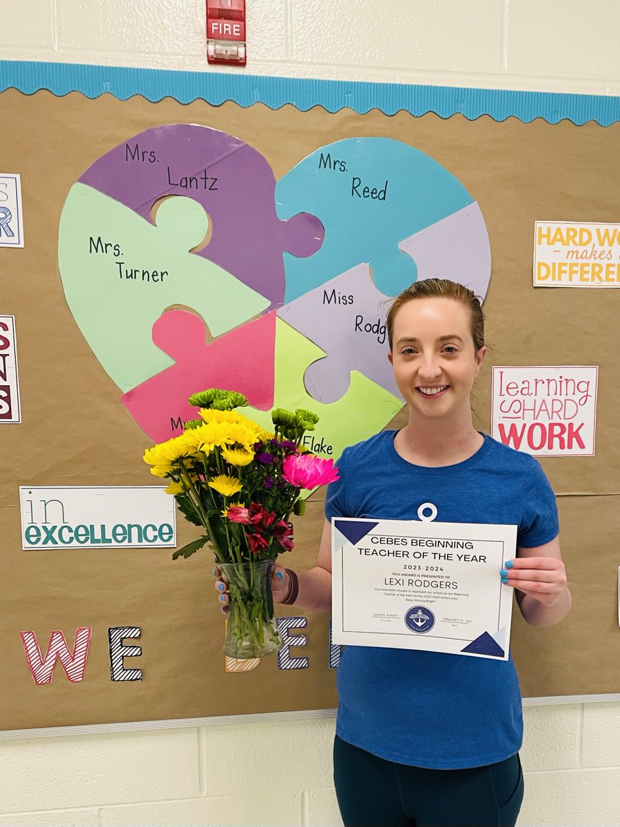 Congratulations to Ms. Rodgers on being chosen as our Boger Beginning Teacher of the Year! We are so proud of you! 
#beaconsshinebrighter