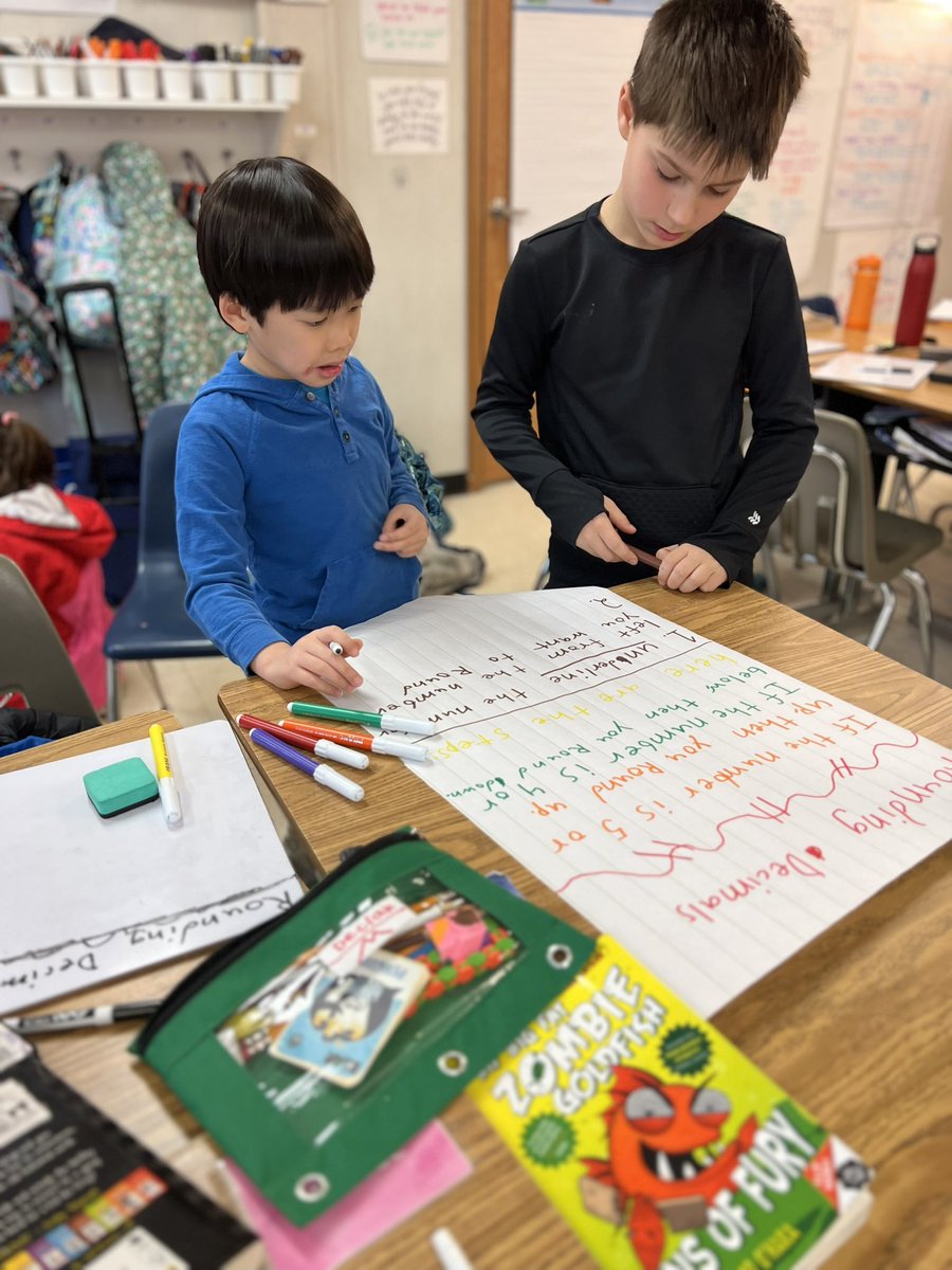 YamanWFES's tweet photo. Today we’re creating anchor charts to teach others about decimals! https://t.co/Ic5O8UoNsZ