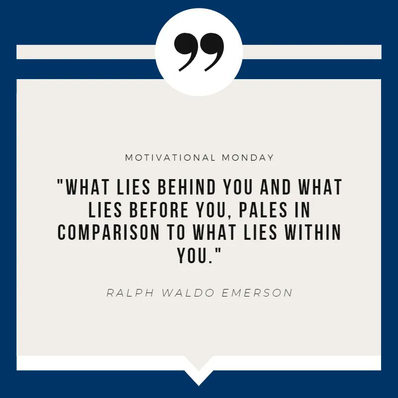 PTLInsurance's tweet image. Motivational Monday:
"What lies behind you and what lies before you, pales in comparison to what lies within you." Ralph Waldo Emerson
 
#motivation #insurancemotivation #ralphwaldoemerson