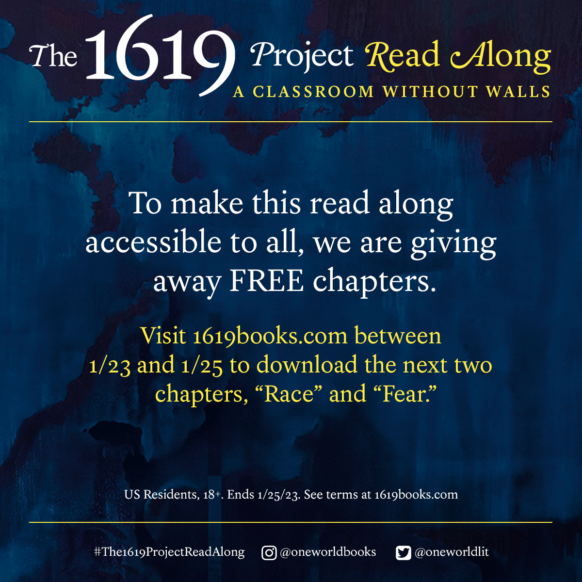 OneWorldLit's tweet photo. The next chapter we'll be reading for #The1619ProjectReadAlong is "Race" by @DorothyERoberts! Download FREE digital copies of "Race" and "Fear" at the following link for a limited time, and stay tuned for discussion questions! https://t.co/NObg9sBfTL
@nhannahjones https://t.co/cdw9IAJWeT