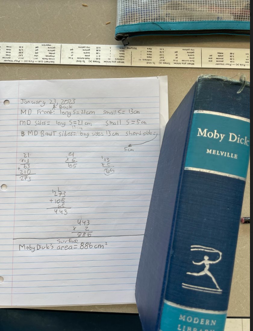 Excited to lead a workshop this spring at #OAME2023 Printer jammed and WiFi down? Teaching Math With What You Have. 
Today was a good example of grabbing what was available to teach geometry. Grade 5 students were engaged for the entire hour.