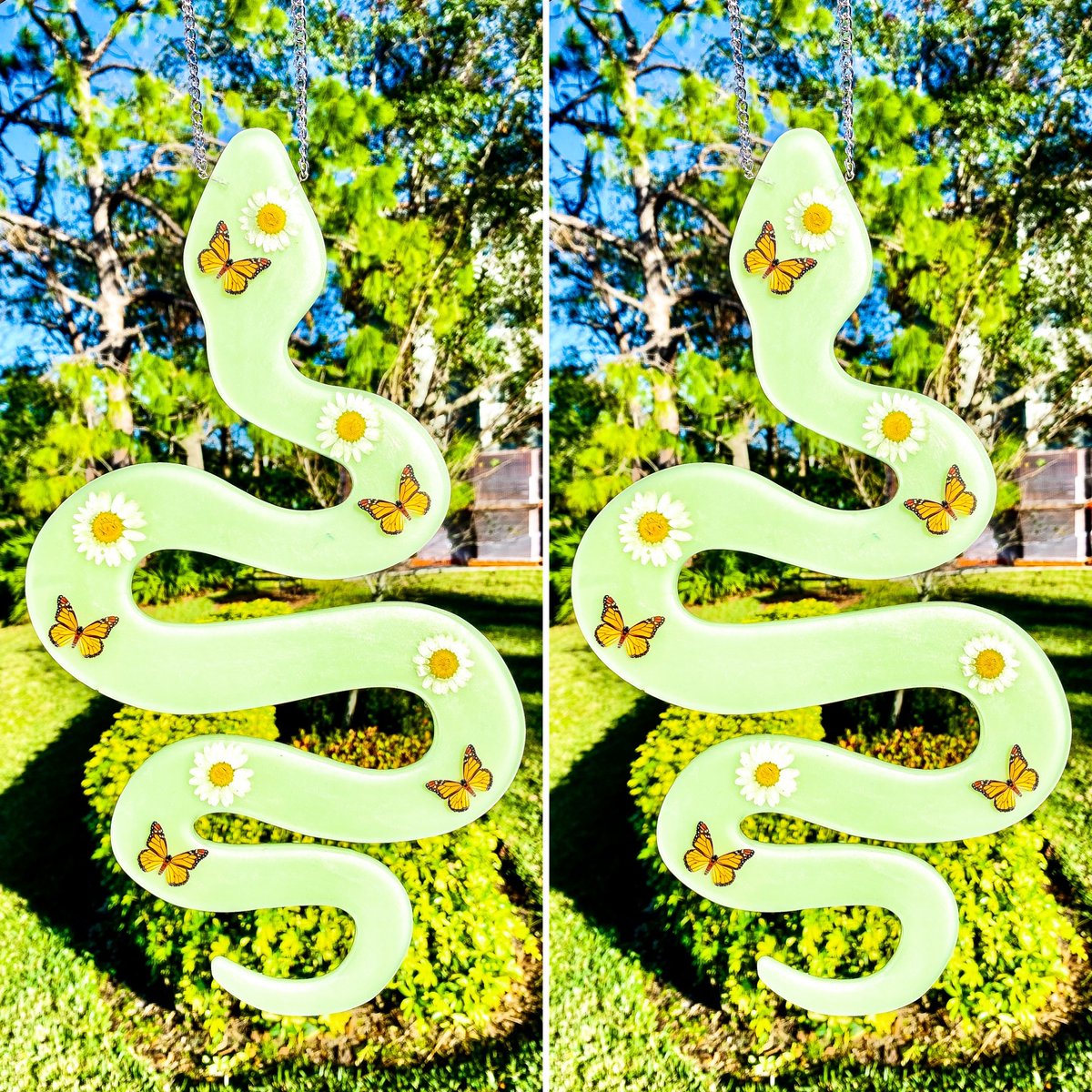 Heatherskiesss's tweet photo. Ethereal Monarch Daisy Snake Wall Hanging https://t.co/POqixBBVax