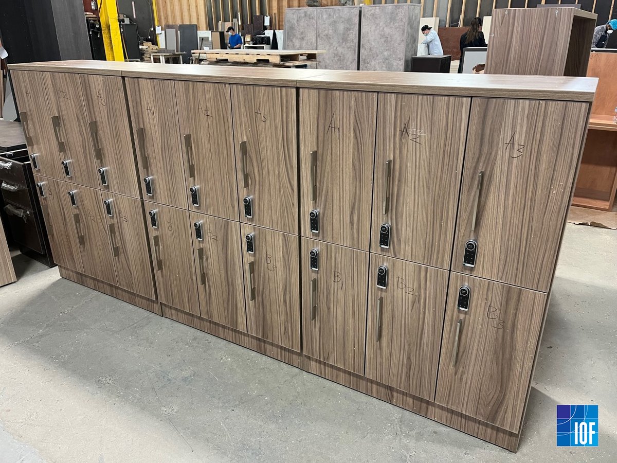 IOF_Furniture's tweet photo. Made-To-Order: Check out these awesome custom Nutmeg low lockers with digital locks! #Furniture #Moderndesign #organization #Office #Lockers #Gym #officedesign #Storageunit #CaseGoods #Design #F4F https://t.co/cM03Eh2kux