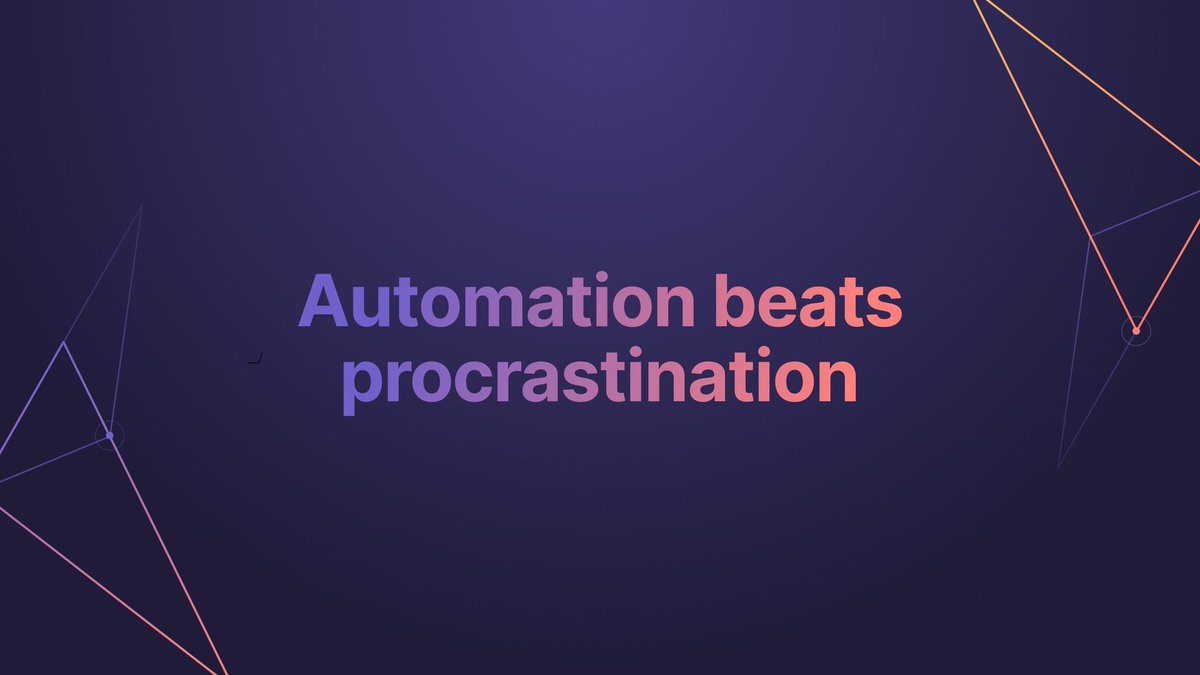 🆚 L'automatisation, la seule vraie solution contre la procrastination...

🤖Automatise tout ce que tu as la flemme de faire...

Et garde uniquement ce que tu aimes faire...

🏴‍☠️🏴‍☠️🏴‍☠️