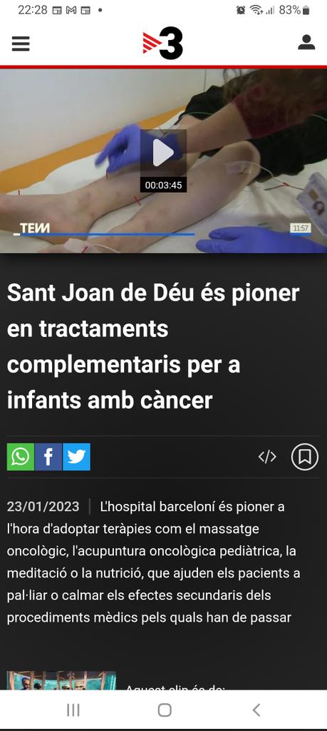 DraTPascual's tweet photo. Hospital Sant Joan de Deu,es referencia internacional en ONCOLOGÌA PEDIÁTRICA
y #pionero en #tratamientos #complementarios para niños con càncer https://t.co/QoRAM59Xza