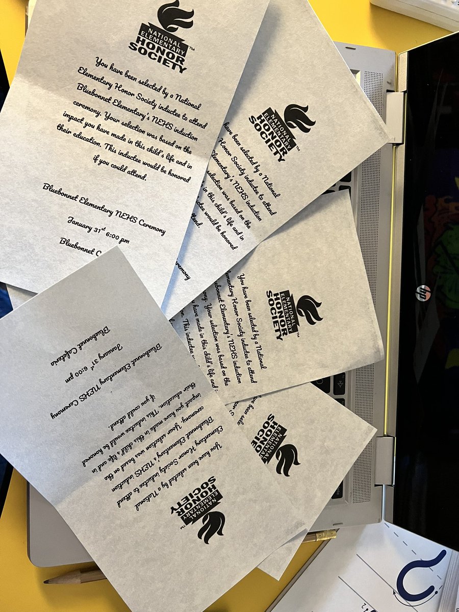 I just got invited by 5 @BluebonnetLions to our NEHS ceremony!  I’m beyond proud of each and everyone of them!  I will be there sitting in the front row!  #ThisismyWHY