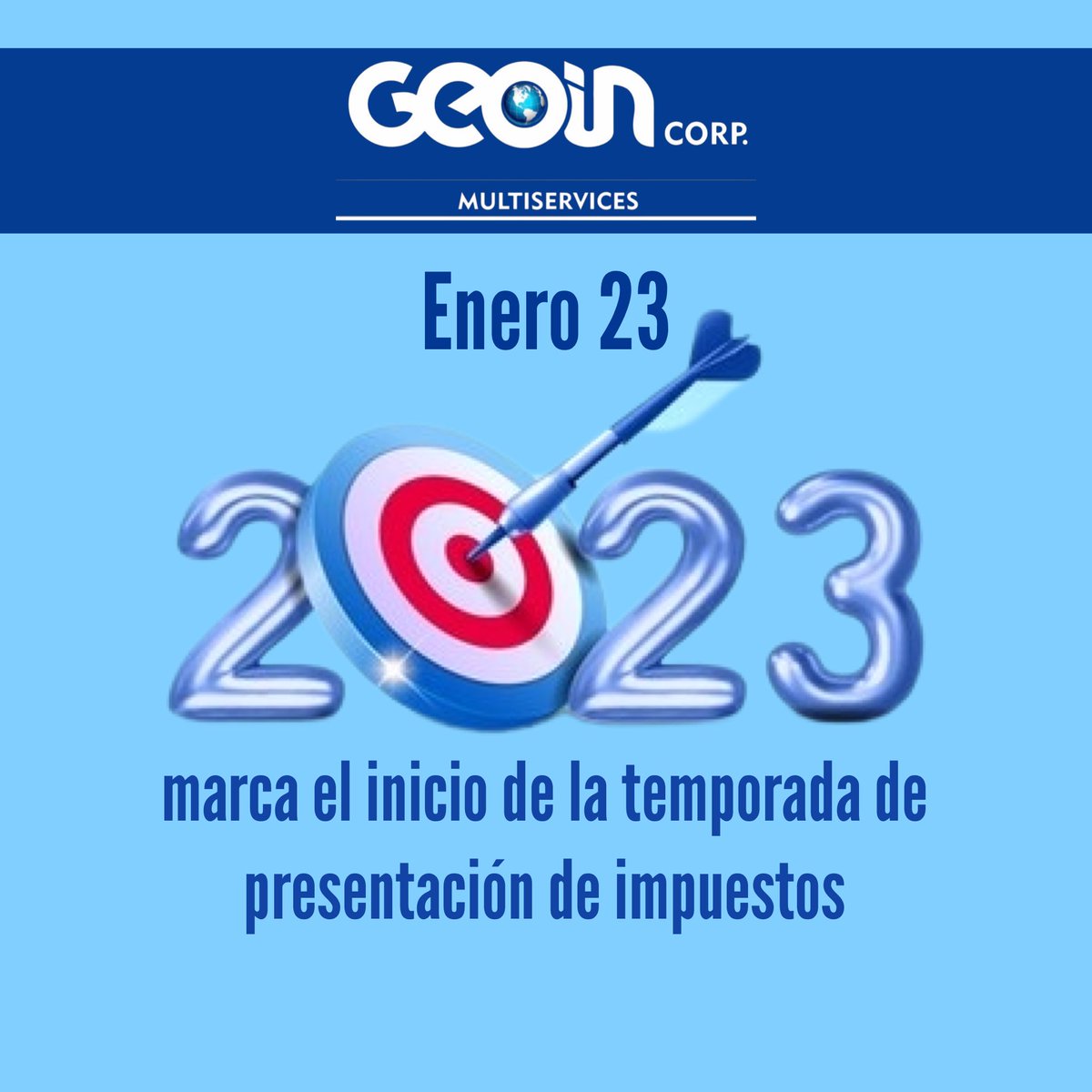 GeoinCorp's tweet photo. #GeoinTaxInfo Damos la bienvenida a la temporada de impuestos, En #GeoinCorp nos dedicamos a encontrar soluciones y resolver de manera confiable, responsable y eficiente al declarar correctamente sus ingresos y gastos al #IRS y a su vez obtener el máximo reembolso. https://t.co/6cfM0qdZvE