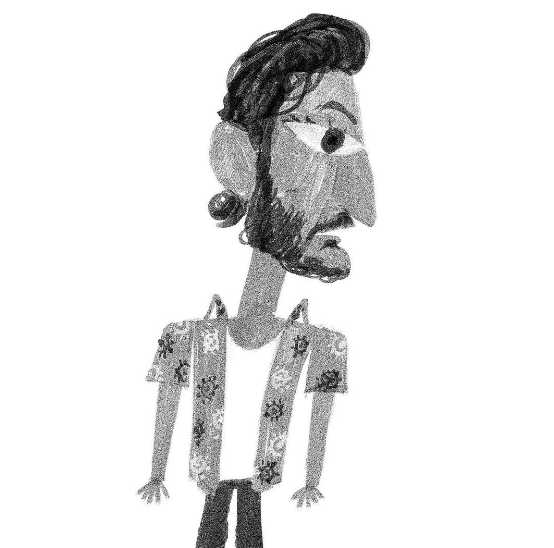 magnifique dessin de <a href="/pierreniney/">Pierre Niney</a> fait par @onemovieadayy sur instagram