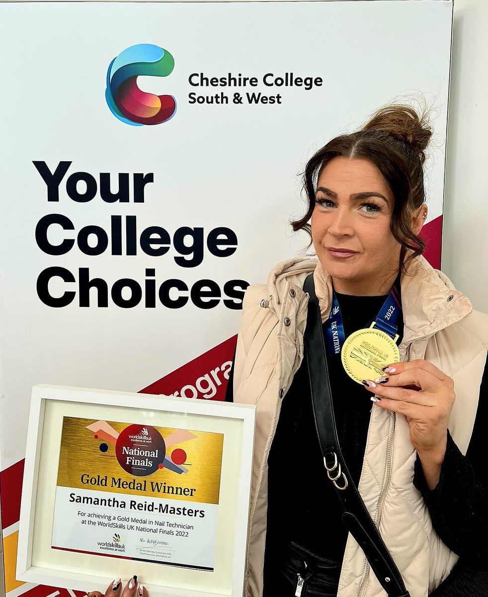 Andrea Rimmer HD Nail Pro (@eacndandrea) on Twitter photo Congratulations Samantha Reid Masters on your Worldskills UK Competitions 2022 🇬🇧gold medal 🥇I am so proud of you. 🌟 #nailtechnician #goldmedalist #excellenceatwork <a href="/worldskillsuk/">WorldSkills UK</a> <a href="/CheshireCollSW/">Cheshire College - South & West</a> <a href="/cityandguilds/">City & Guilds</a> <a href="/Habia_SSB/">Habia</a> Congratulations Samantha Reid Masters on your Worldskills UK Competitions 2022 🇬🇧gold medal 🥇I am so proud of you. 🌟 #nailtechnician #goldmedalist #excellenceatwork <a href="/worldskillsuk/">WorldSkills UK</a> <a href="/CheshireCollSW/">Cheshire College - South & West</a> <a href="/cityandguilds/">City & Guilds</a> <a href="/Habia_SSB/">Habia</a>