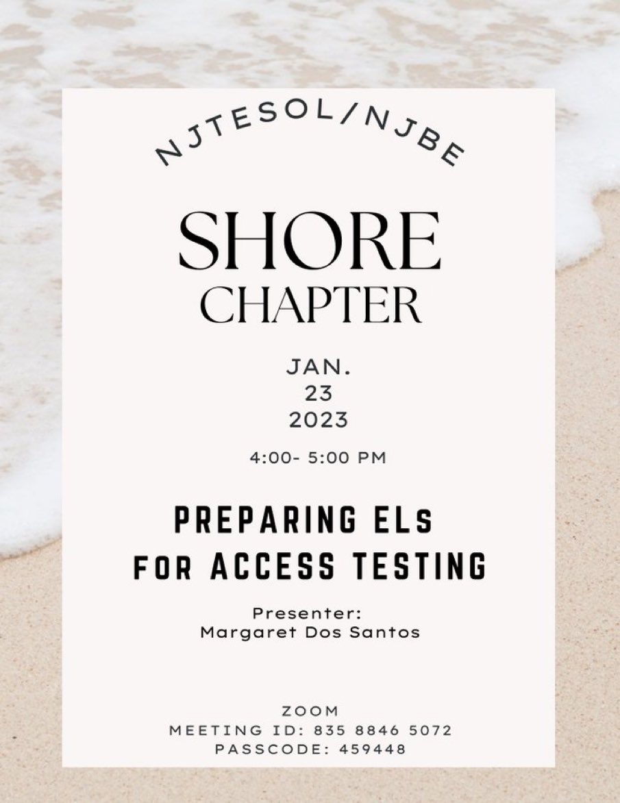 Hope to see you online! <a href="/NJTESOL_Shore/">Shore_NJTESOL</a> <a href="/Hernandez_LBPS/">Ms. Angelica Hernandez</a> <a href="/NJTESOL_NJBE/">NJTESOL_NJBE</a>