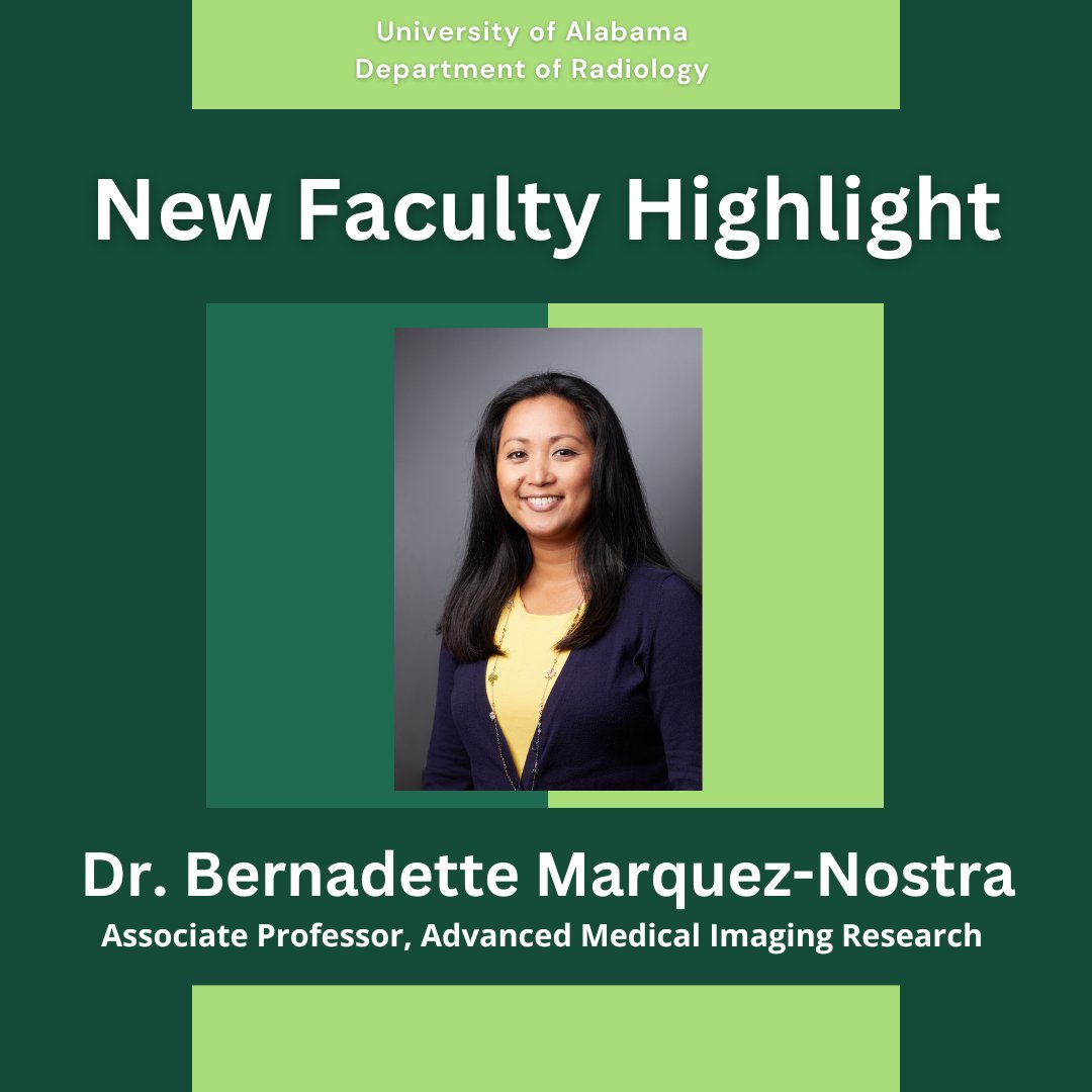 UAB Radiology (@uabradiology) on Twitter photo Welcome Dr. Bernadette Marquez-Nostra, who joined our Division of Advanced Medical Imaging Research. 👋
<a href="/CheriCanon/">CheriCanon</a> <a href="/UABHeersink/">UAB Heersink School of Medicine</a> <a href="/LapiSuzanne/">Suzanne Lapi</a> #Radiology Welcome Dr. Bernadette Marquez-Nostra, who joined our Division of Advanced Medical Imaging Research. 👋
<a href="/CheriCanon/">CheriCanon</a> <a href="/UABHeersink/">UAB Heersink School of Medicine</a> <a href="/LapiSuzanne/">Suzanne Lapi</a> #Radiology