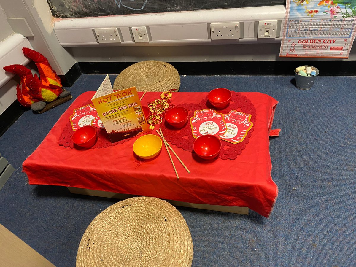 EYRoundhay's tweet photo. Reception celebrated Chinese New Year today tasting noodles, watching some Dragon Dances and making our own menus in the Role Play area 🐉 🍜🧧 #weareroundhay #earlyyears #earlychildhood #chinesenewyear #playislearning https://t.co/pGp7GdCjew