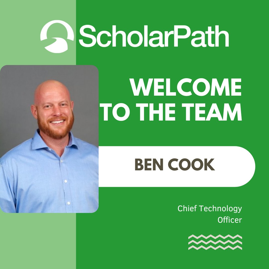 MyScholarPath's tweet photo. We're excited to welcome Ben Cook, Chief Technology Officer, to the #ScholarPath team!

With Ben's experience, we know it's going to be an exciting journey 🙌

Check it out 👉  https://t.co/VTdP54jEWy

#Education #Careers #Pathways https://t.co/Re9U1i8jWU