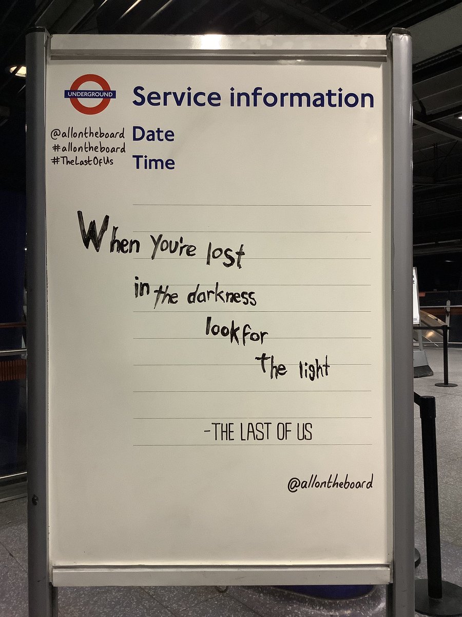 “When you’re lost in the darkness look for the light.” - The Last Of Us @TheLastofUsHBO #TheLastOfUs #allontheboard