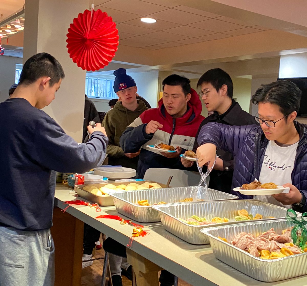 TPSHOS's tweet image. A great #LunarNewYear celebration in The Cave yesterday. We wish all of our students and families good health and good fortune in the Year of the Rabbit. Onward!