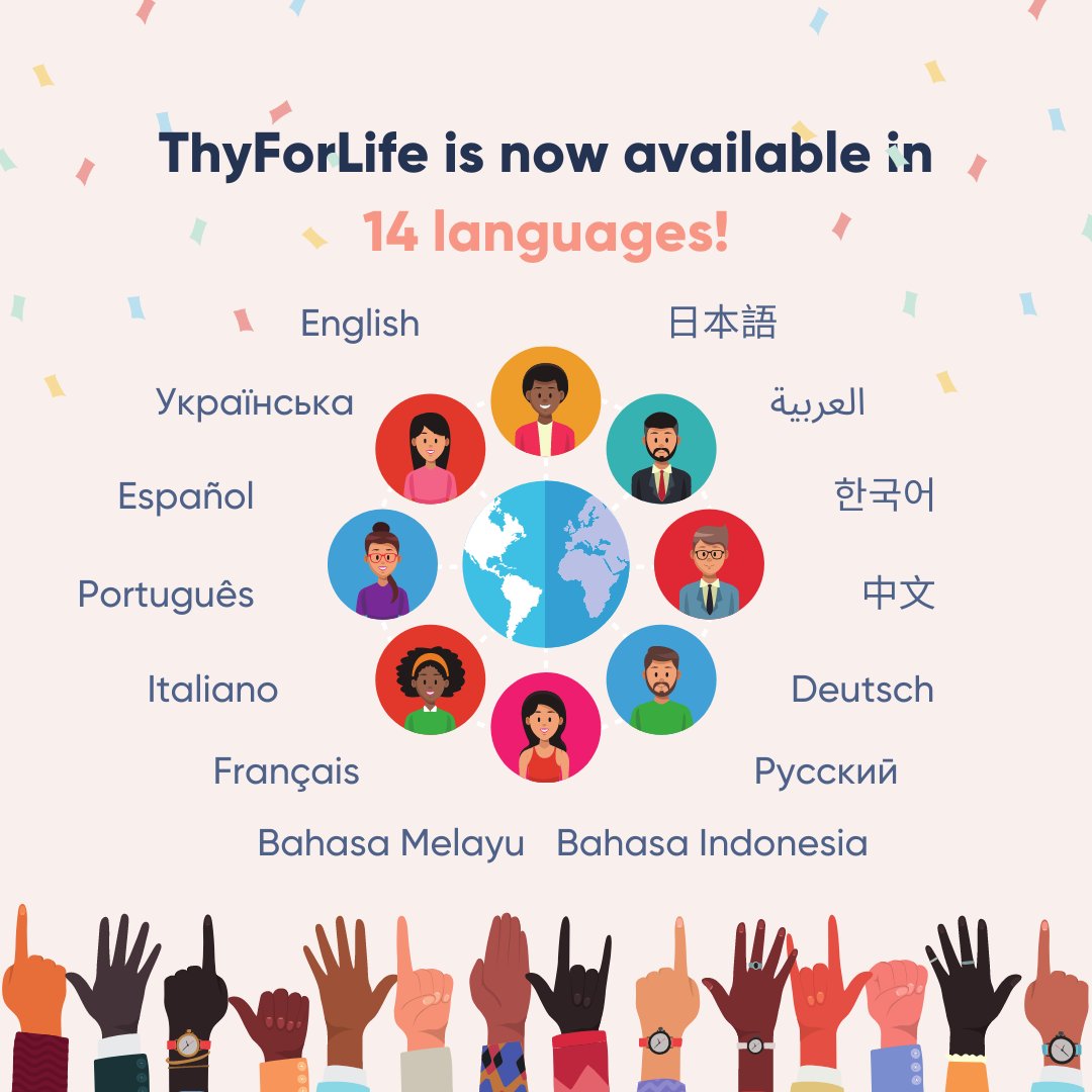 🎉We are so excited to announce this news!!!🎉

In honor of Thyroid Awareness Month, the ThyForLife Health mobile app is now available in 14 languages!

Download on Android: lnkd.in/gicbB5FT
Download on iOS: lnkd.in/dgrTZtCq

#thyroidawareness #thyroidawarenessmonth