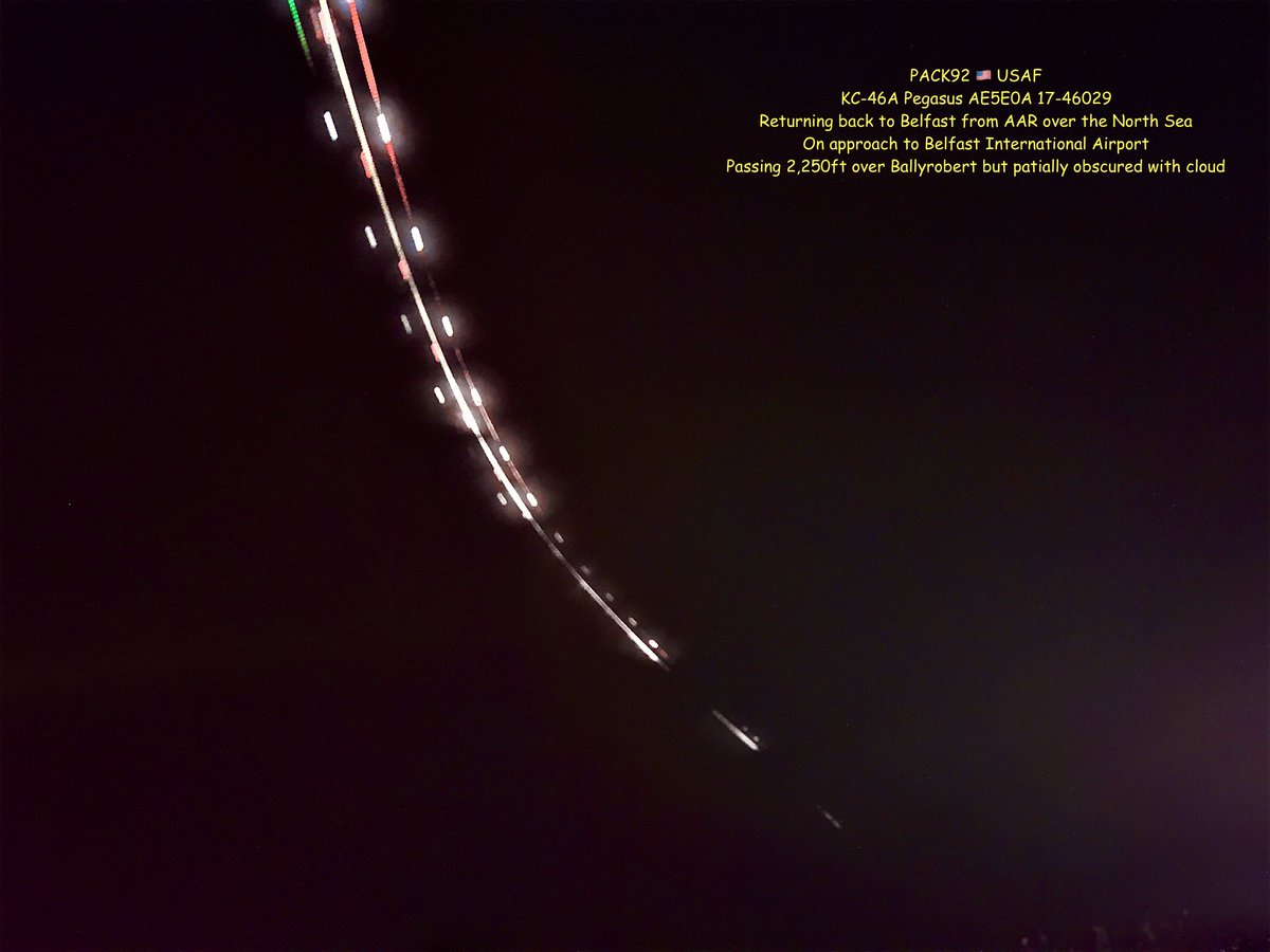 TheSnoopySnoop's tweet photo. I'm not sure they qualify as night-time shots but my first attempt at light-trails under the approach line
#EZY782L A320 & #PACK92 KC-46A
#AvGeek #planespotting #aviation #aviationphotography #iPhone https://t.co/BwEM6QOH0c