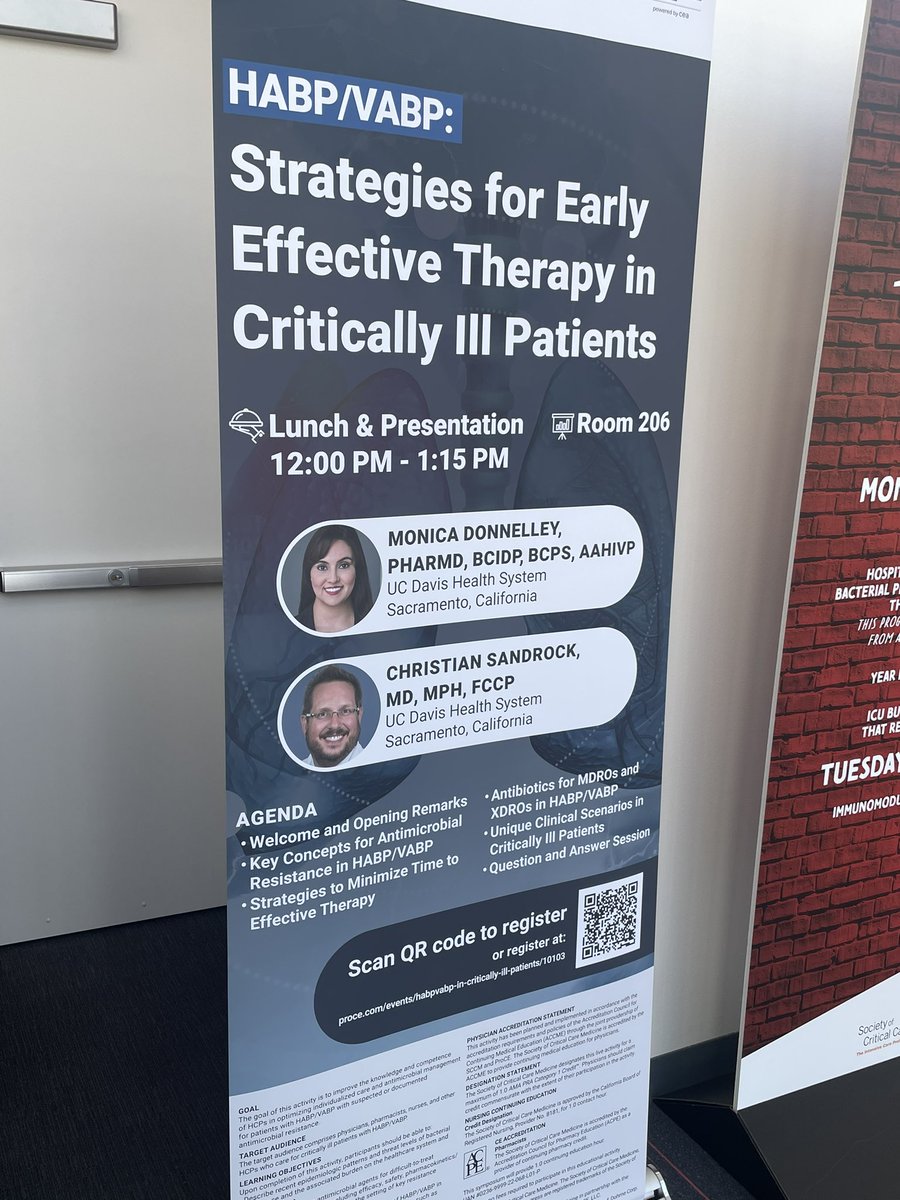 Incredibly informative presentation by esteemed #idpharm colleague <a href="/DonnelleyMonica/">Monica Donnelley</a> and ID/pulm-crit intensivist Dr. Christian Sandrock? HECK-YES #SCCM2023