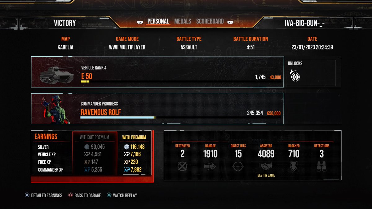 Stevemacadam's tweet photo. 1st mvp in me newest tech tree grind https://t.co/rqonT7B1QA