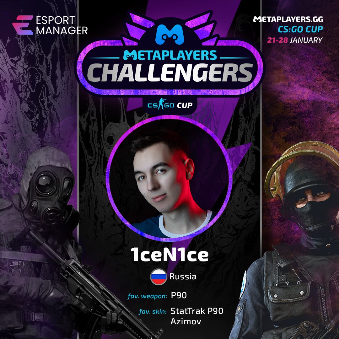 ⚡️METAPLAYERS CHALLENGER #4

<a href="/1ceN1ce/">Daniil '1ceN1ce' Khalikov</a> is a Russian #Dota2 &amp; #CSGO caster who worked with many studios already - <a href="/maincast_main/">Maincast</a> <a href="/StarLadder_com/">StarLadder</a> @WePlay_Esports. 🇷🇺

Check his achivements here 🔽 liquipedia.net/dota2/1ceN1ce 

🔴 Watch him play Challenges NOW🔽
twitch.tv/1cen1ce116