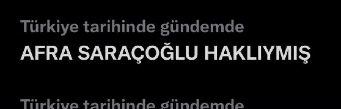hadi bakalım 

AFRA SARAÇOĞLU HAKLIYMIŞ