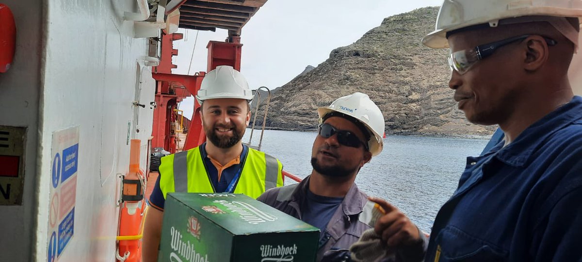 This week is the final voyage of the MV Helena to St Helena. After the crew's huge efforts to make sure medical supplies arrived safely, especially during the pandemic, it was only fair to give them a small token of thanks!
#sthelena #ship #cargo #pharmacist #pharmacy